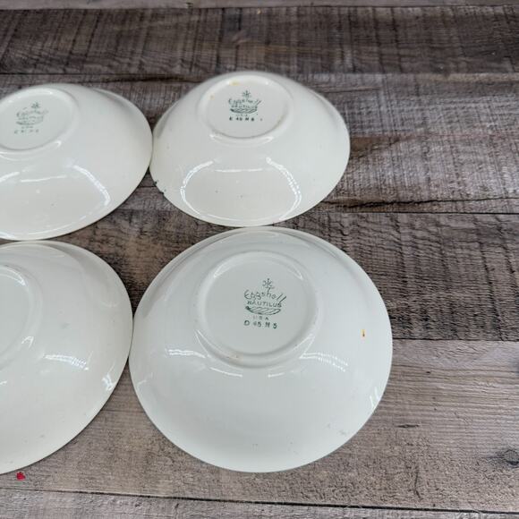 Vintage Eggshell Nautilus Dinner Plate Set Floral E 45 N 5 - Picture 16 of 16